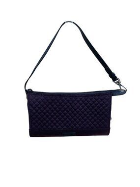 Vera Bradley Women’s Blackberry Wine RFID Slim Faux Leather Trim Wristlet Clutch